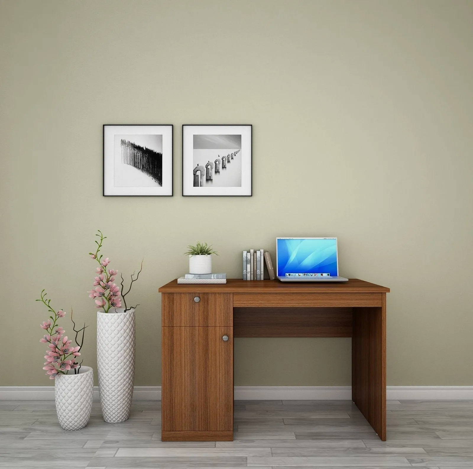 Uniclass Study Table in Walnut Colour by Dream Box