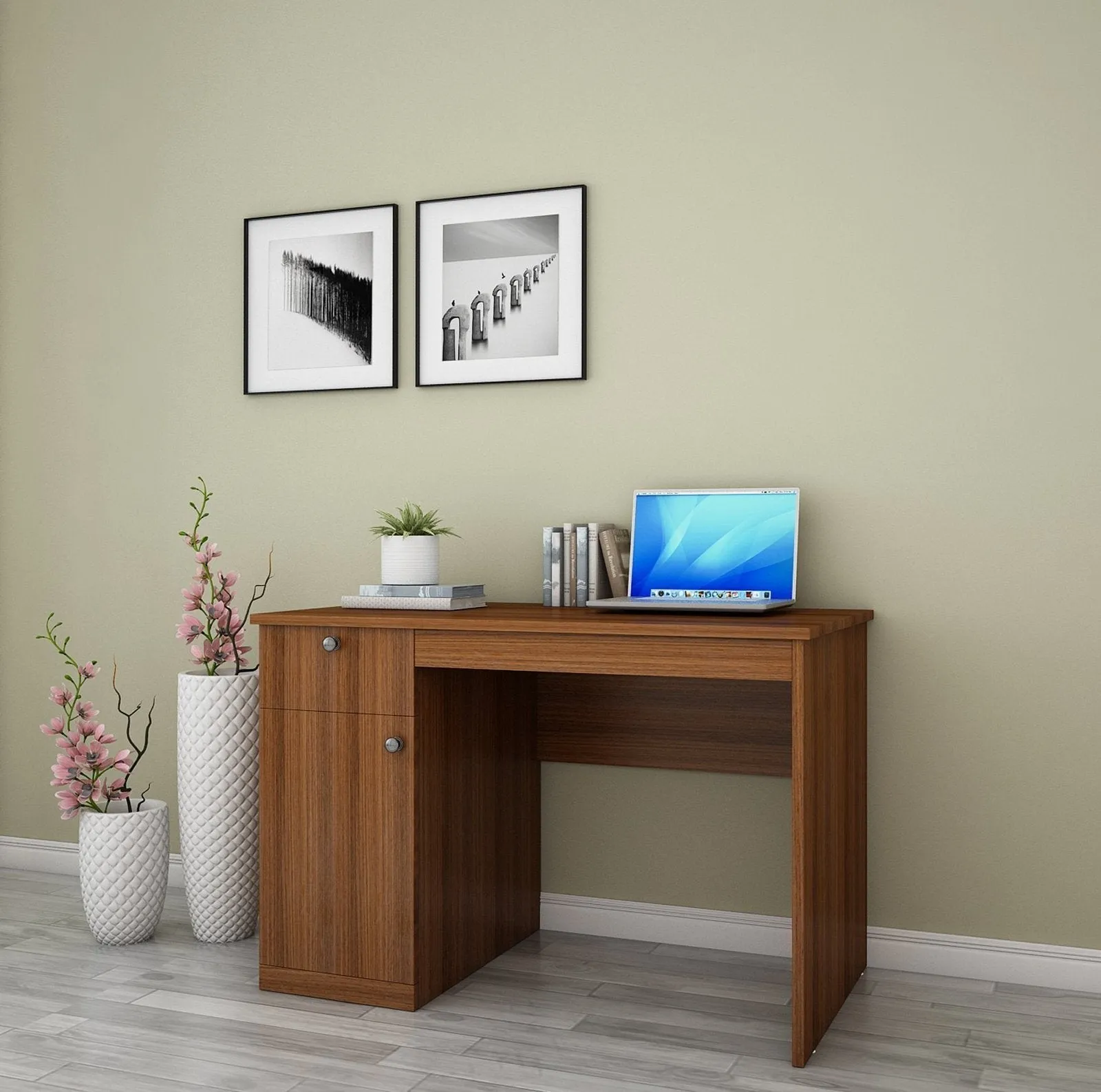 Uniclass Study Table in Walnut Colour by Dream Box