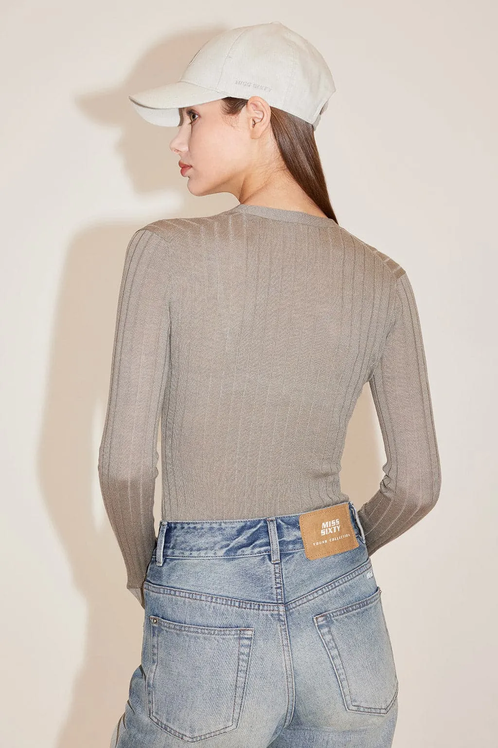 V-Neck Embroidered Slim Woolen Jacket