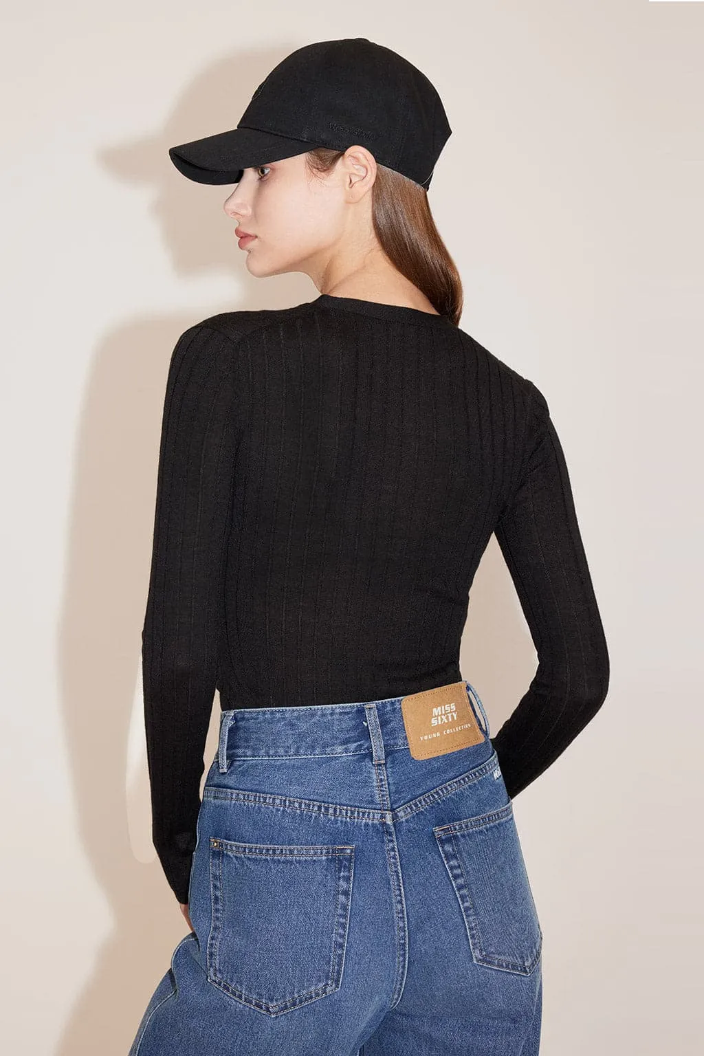 V-Neck Embroidered Slim Woolen Jacket