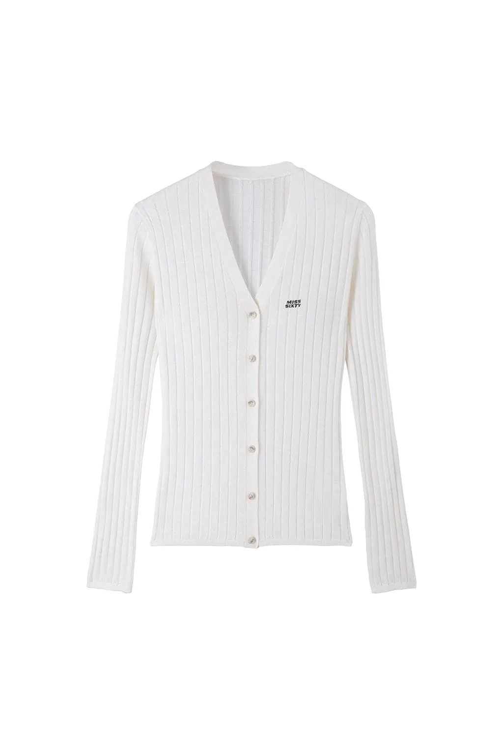 V-Neck Embroidered Slim Woolen Jacket
