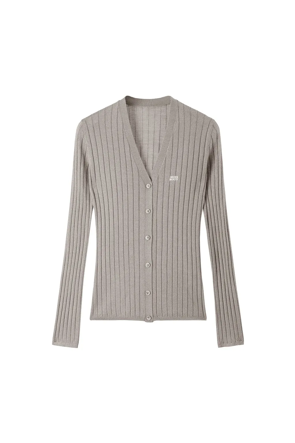 V-Neck Embroidered Slim Woolen Jacket