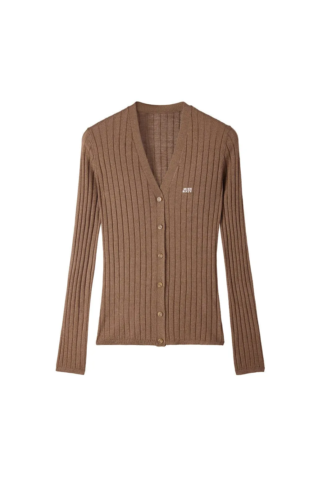 V-Neck Embroidered Slim Woolen Jacket