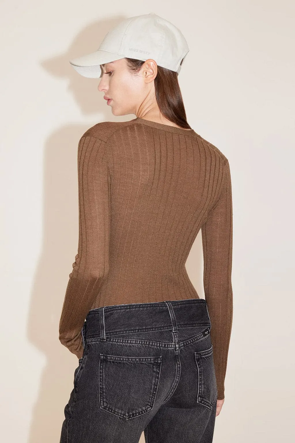V-Neck Embroidered Slim Woolen Jacket