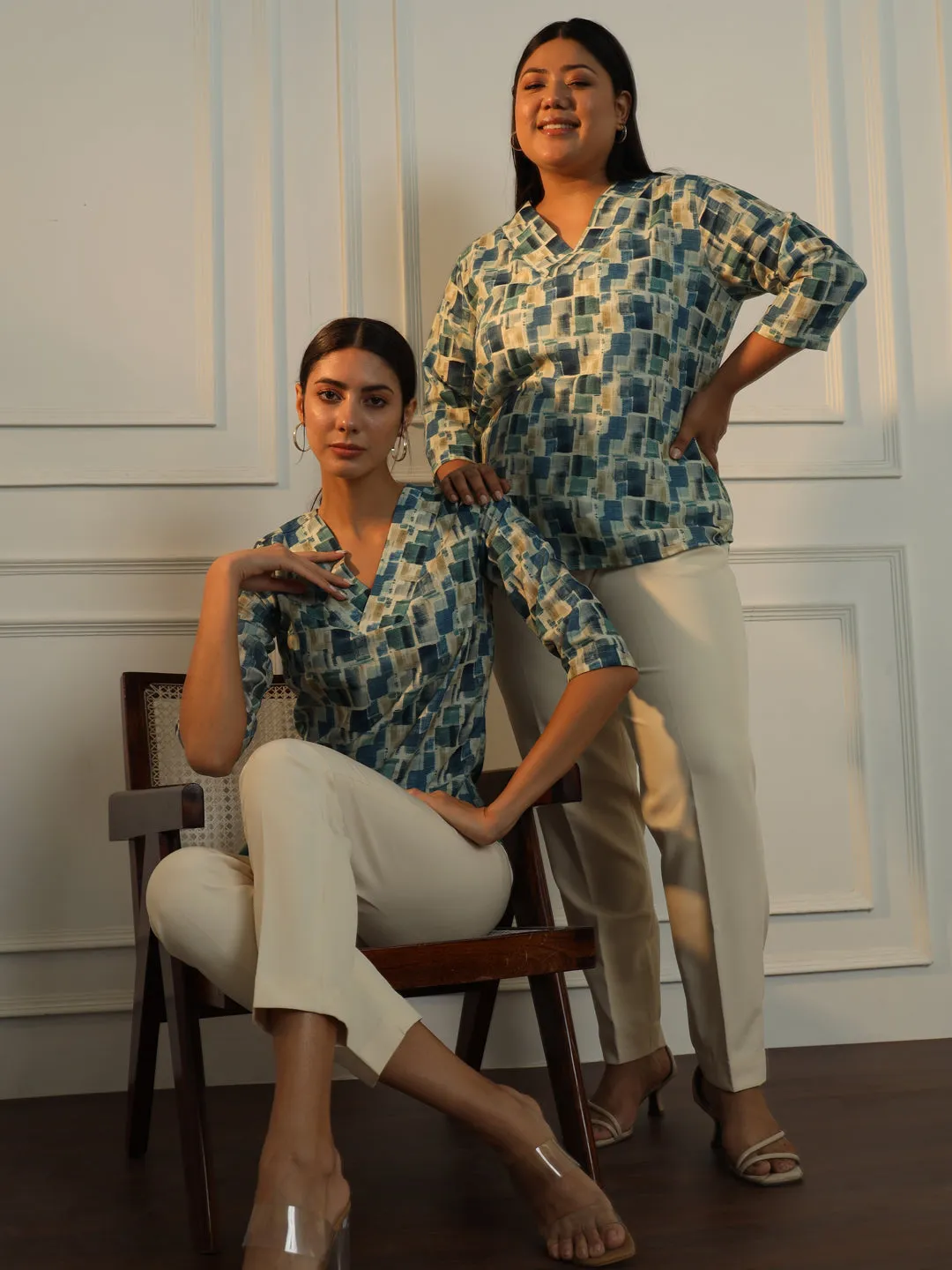 V-Neck Top With Comfort Trouser